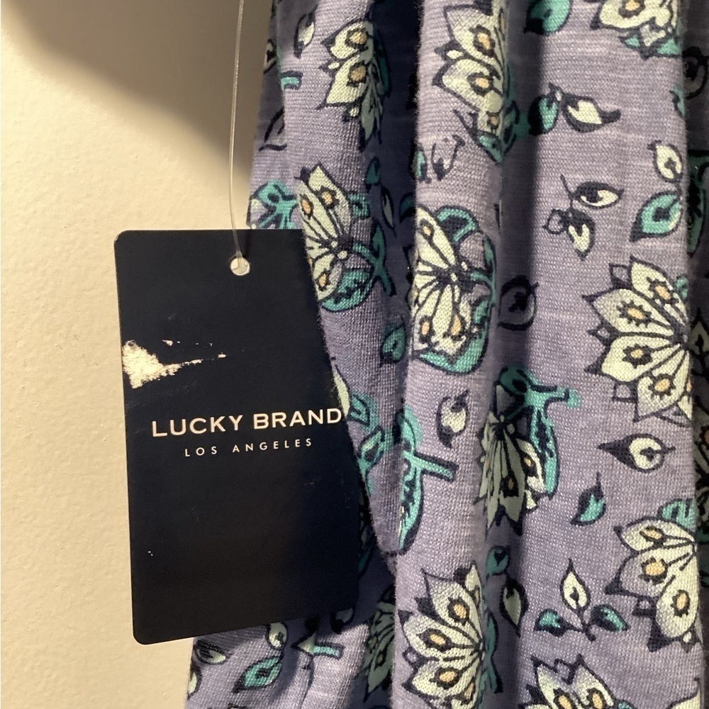 Nwt Lucky Brand Size M Square Neck‎ Printed Top - Picture 6 of 7